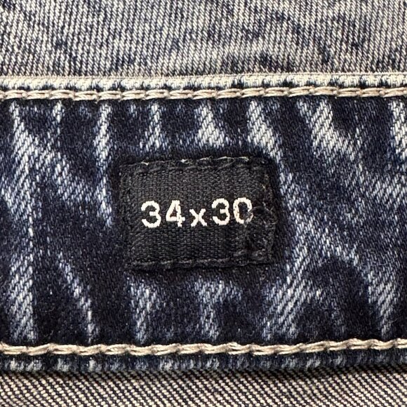 Buckle BKE Jeans Mens 34x30 Blue Jake Straight Mid Rise Stretch Distressed Denim - Picture 4 of 11